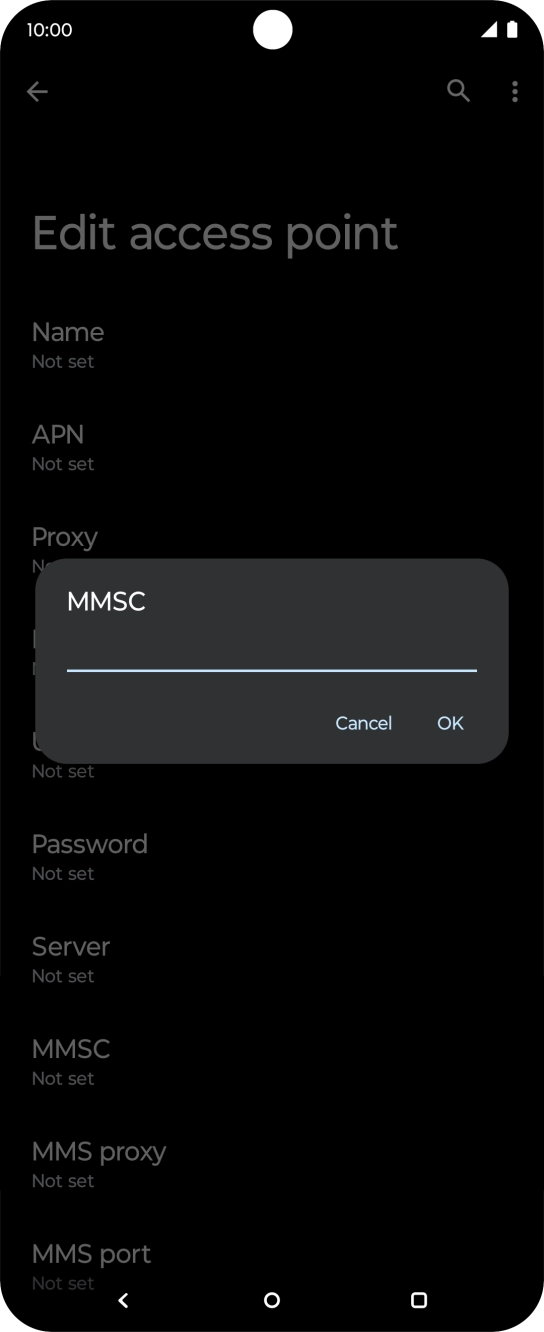 Key in http://mmsc.telstra.com:8002 and press OK. Key in http://mmsc.telstra.com:8002 and press OK.