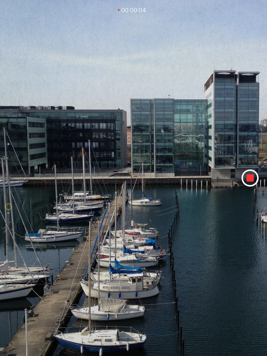 Press the stop icon to stop recording. Press the stop icon to stop recording.