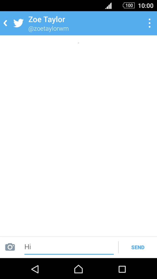 Write the required message and press SEND.