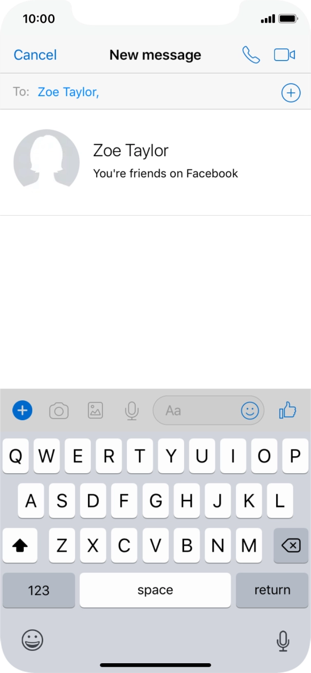 Press the text input field.