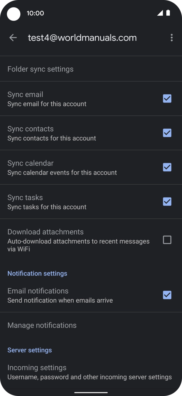 Press the field next to 