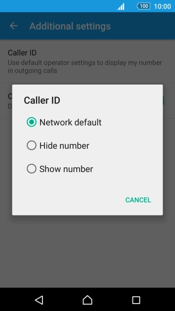 Press Show number to turn on caller identification.