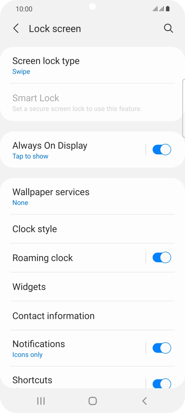 Press Screen lock type.