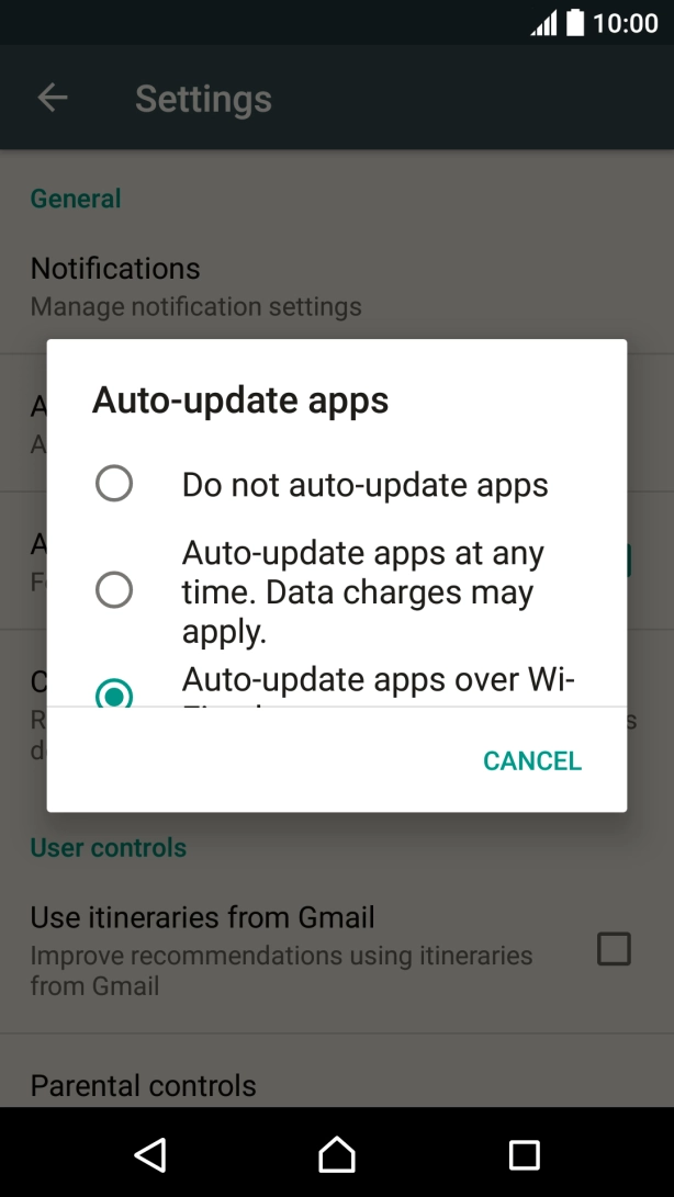 Press Do not auto-update apps to turn off the function.