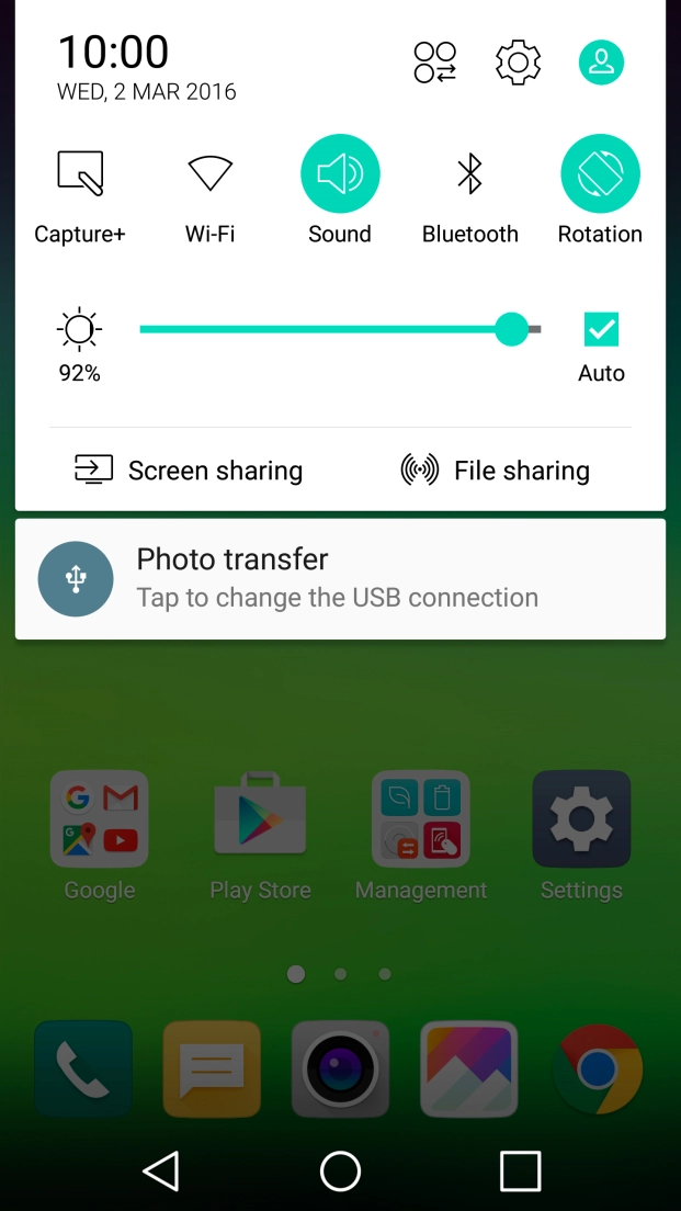 Press the settings icon.