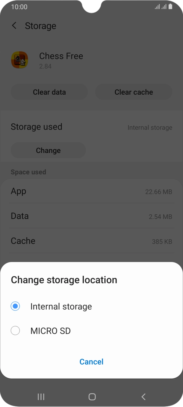 Press the name of the memory card.