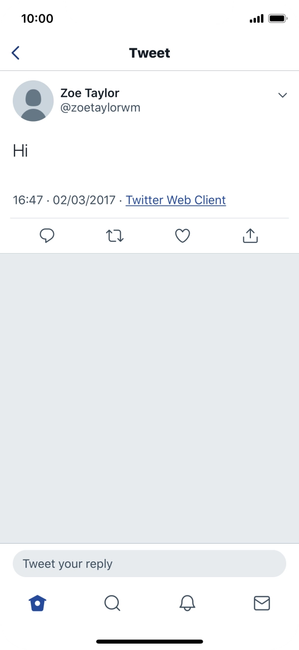 Press the text input field.