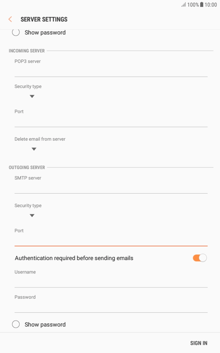 Press the indicator next to Press the indicator next to