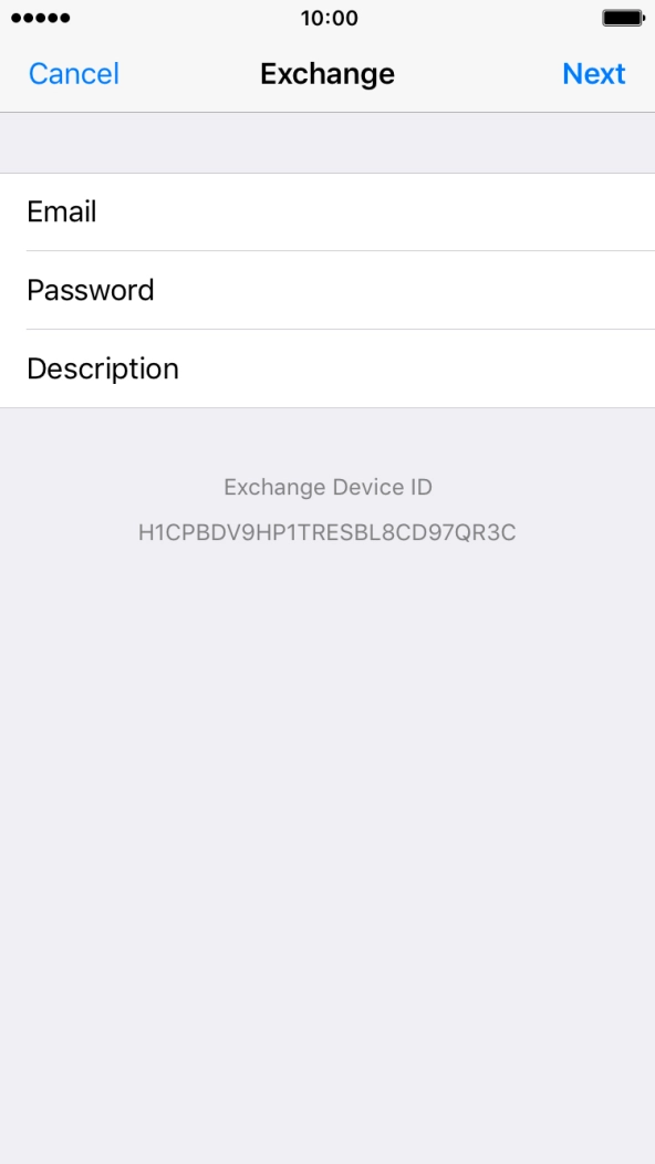Press Description and key in the required name.