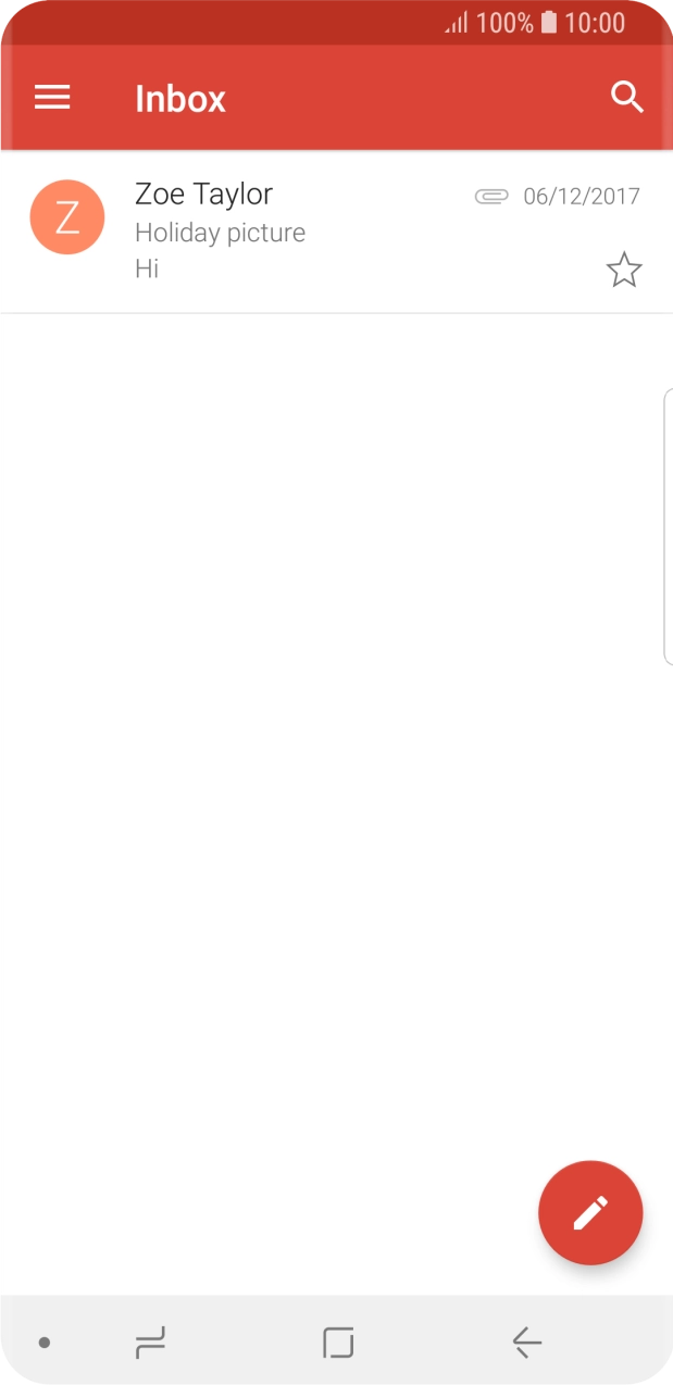 Press the new email icon.