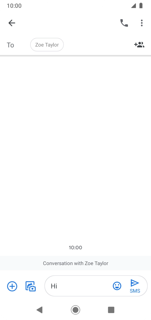 Press the send icon when you've finished your text message.