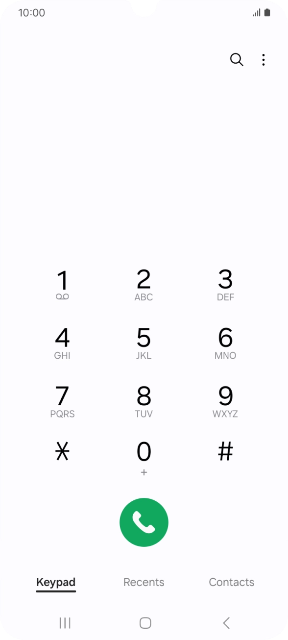 Press the menu icon.