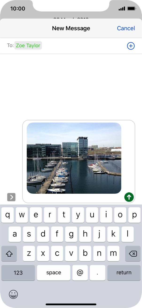 Press the text input field.