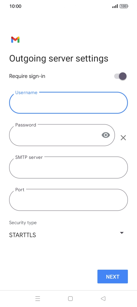 Press the field below 