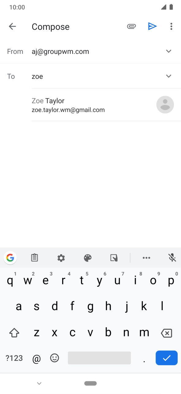 Press the required contact.