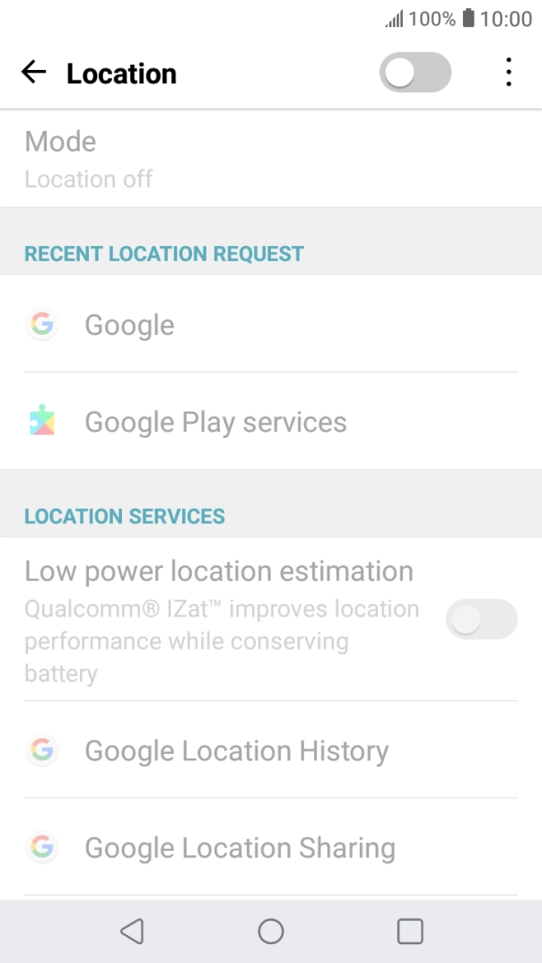 Press the indicator next to 