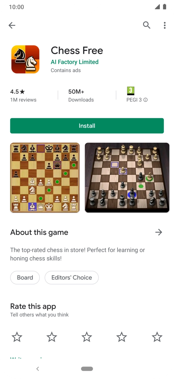 Press Install and follow the instructions on the screen to install the app.
