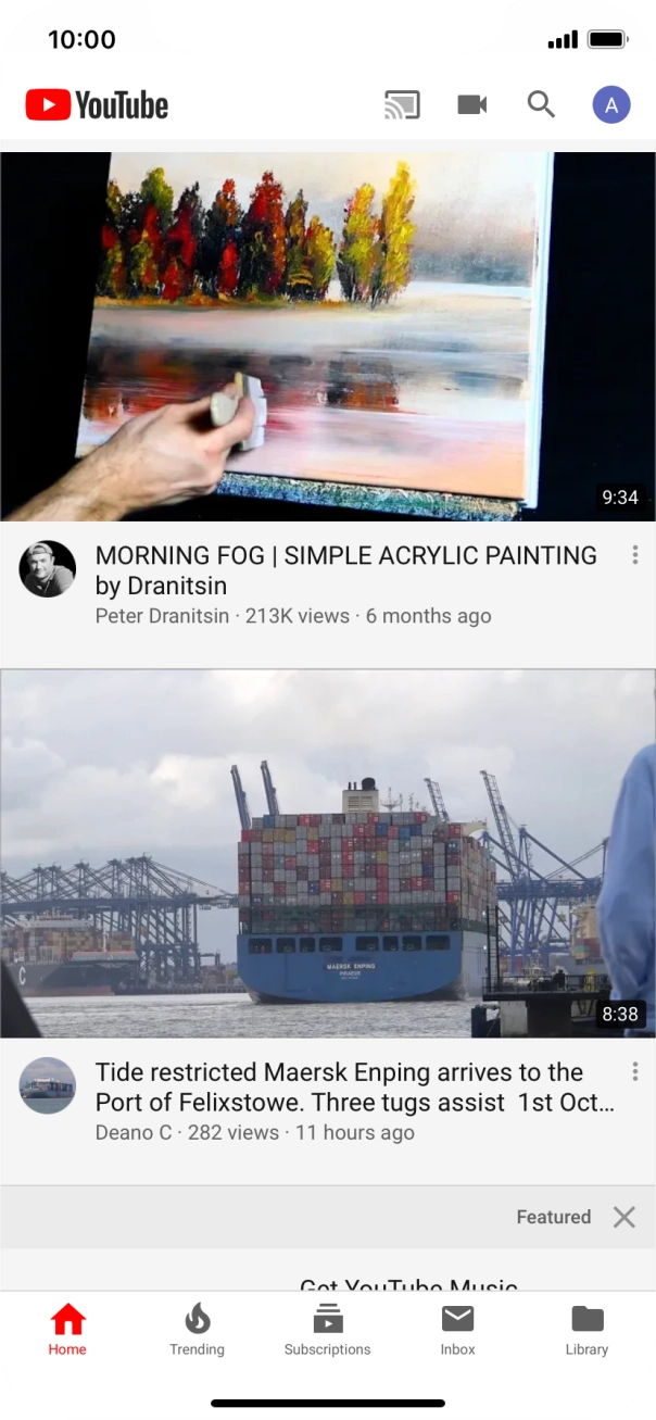 Press the upload icon.