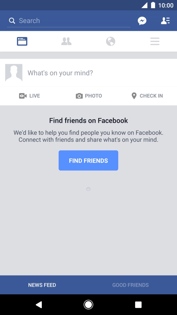 Press the text input field.