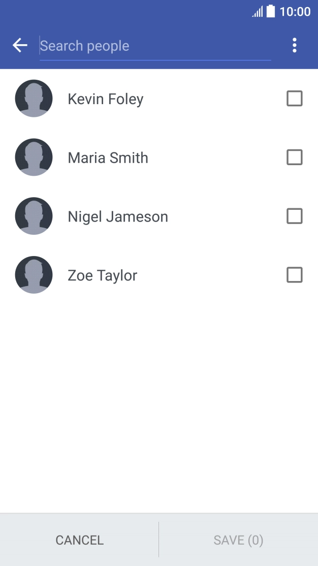 Press the menu icon.