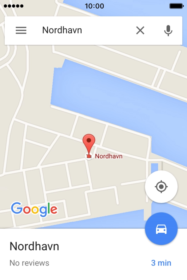 Press the destination at the bottom of the screen.