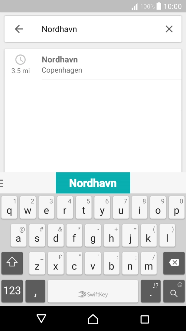 Press the required destination.