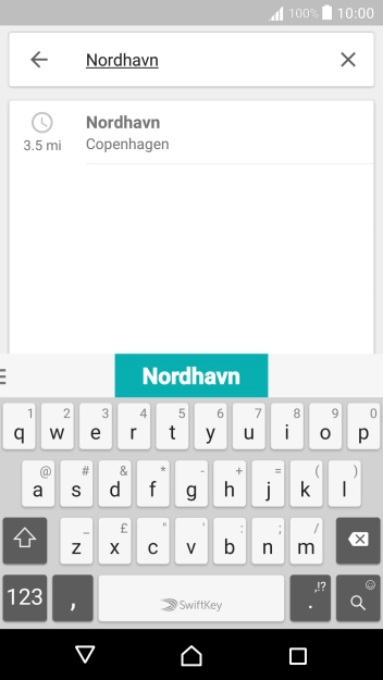 Press the required destination.