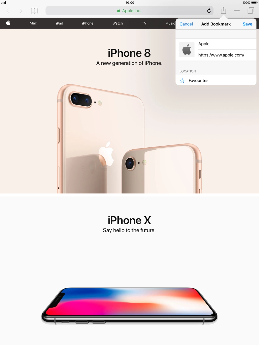 Press the field below 