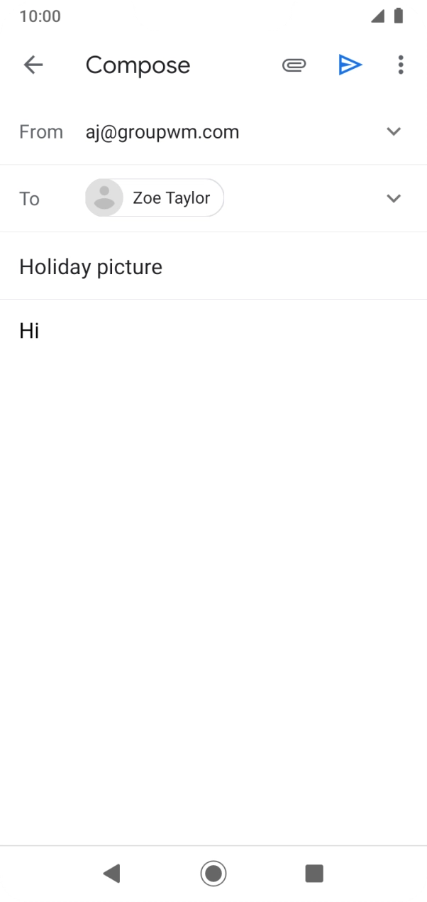 Press the attachment icon. Press the attachment icon.
