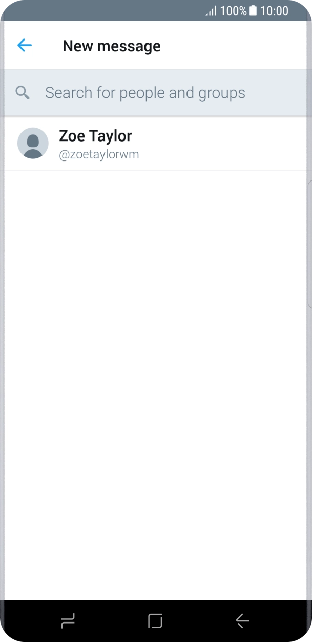 Press the search field.