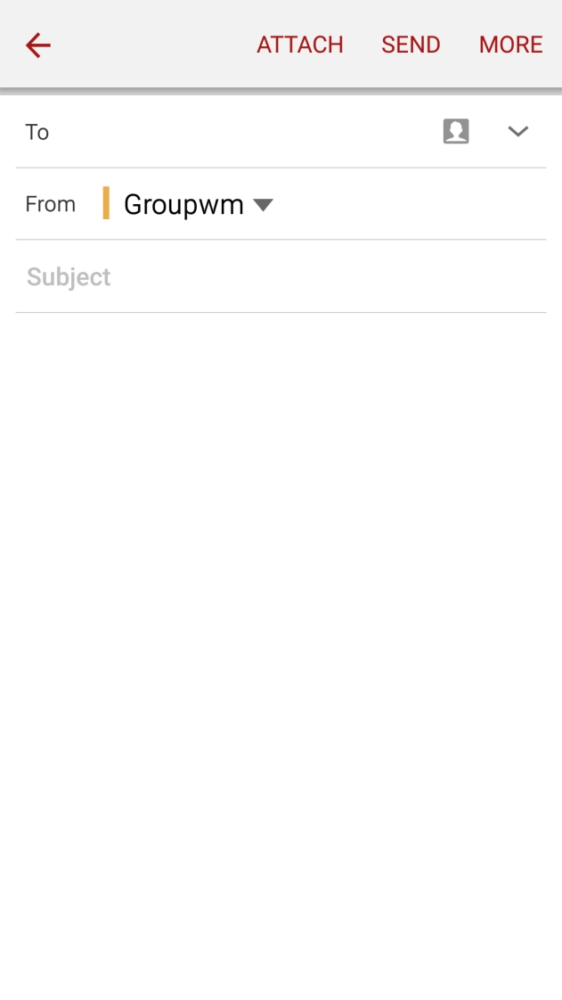 Press the search field and key in the first letters of the recipient's name.