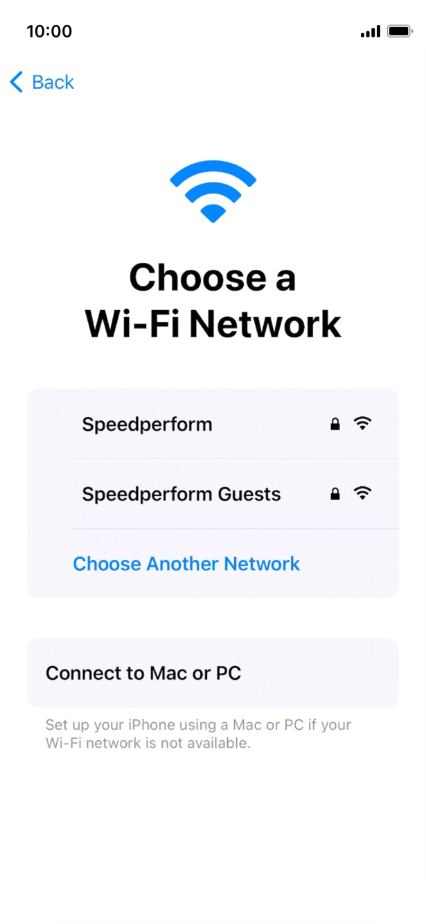 Press the required Wi-Fi network.