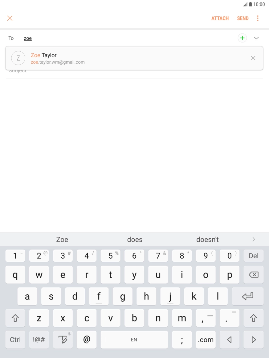Press the required contact.