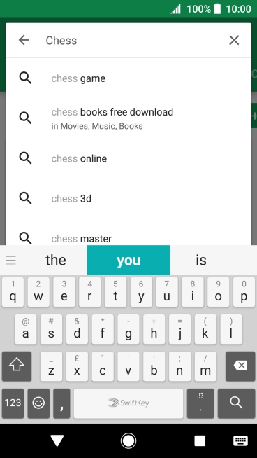 Key in the name or subject of the required app and press the search icon.