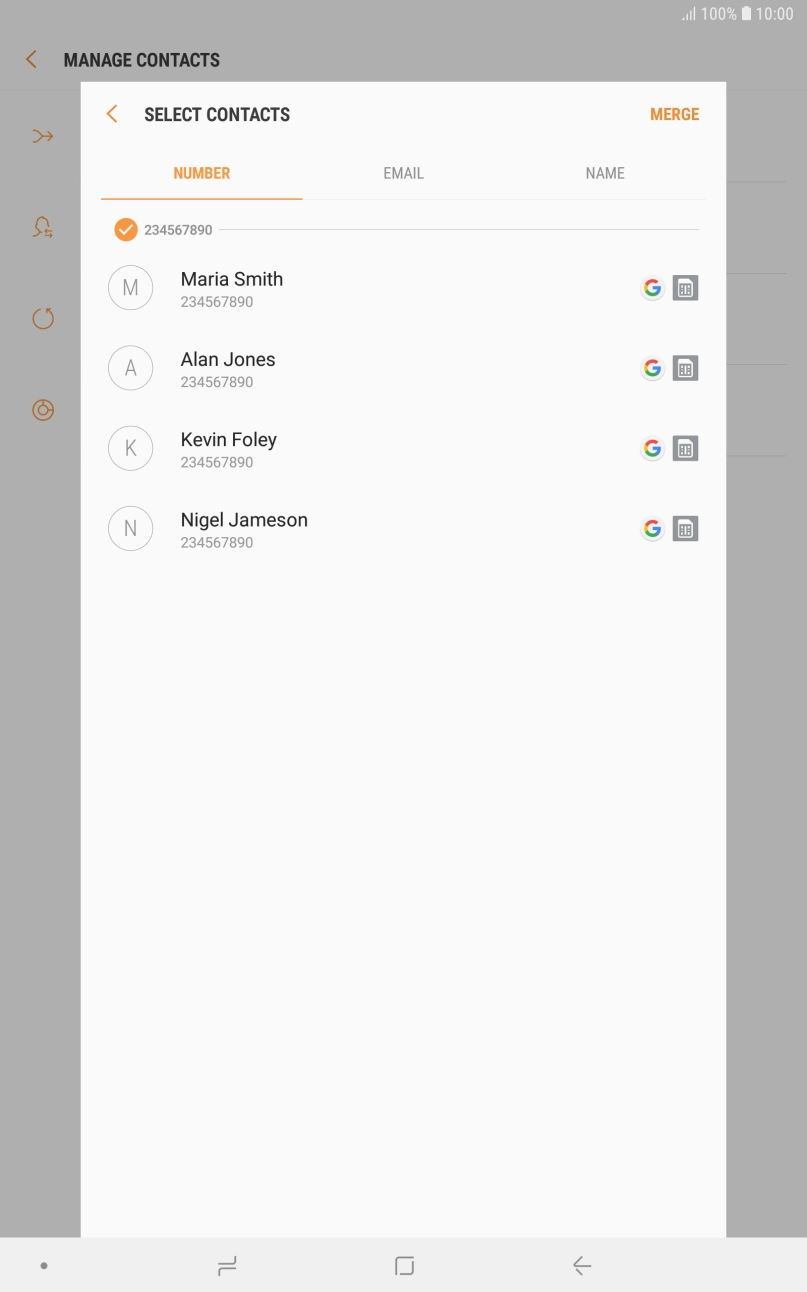Press MERGE. Press MERGE.