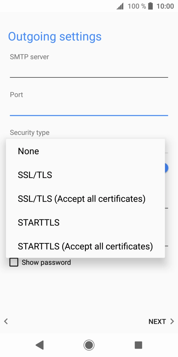 Press SSL/TLS to turn on the function.
