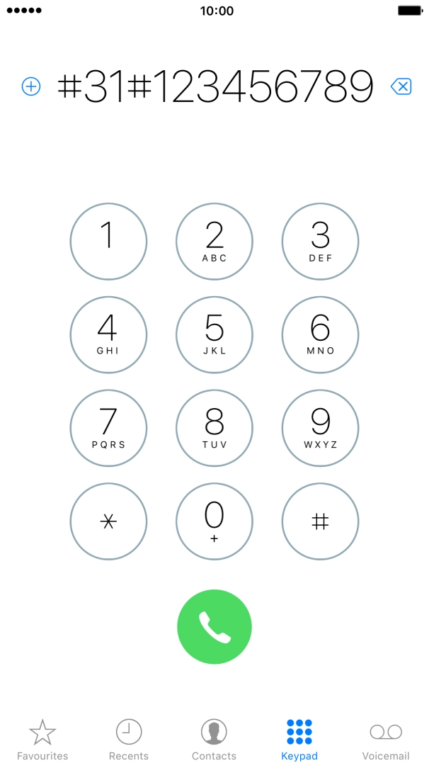 Press the call icon.