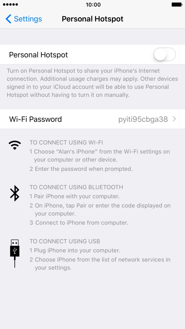 Press the indicator next to 