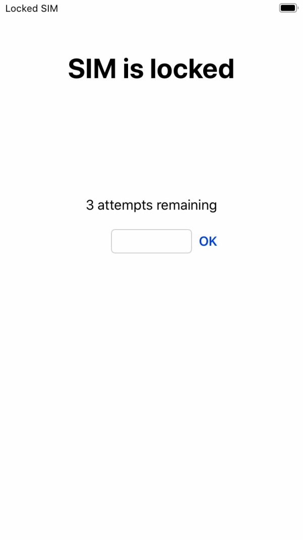 If your SIM is locked, key in your PIN and press OK.