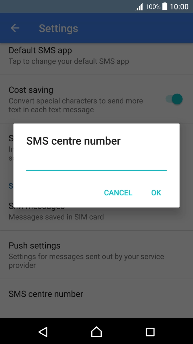 Key in +61418706700 and press OK.