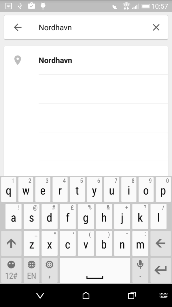 Press the required destination.