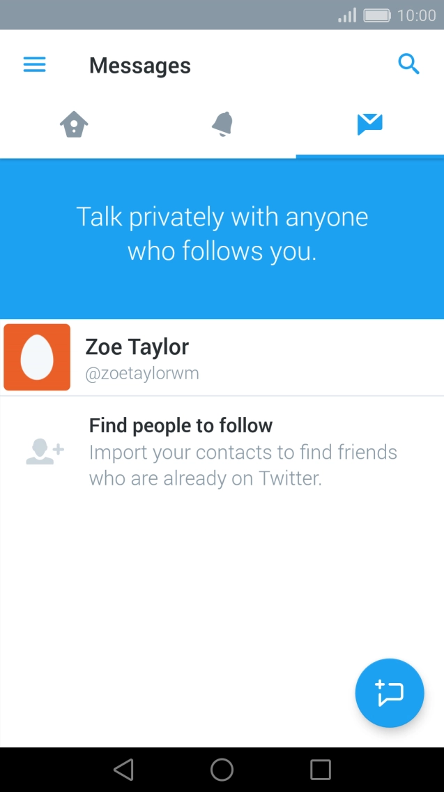 Press the new message icon.