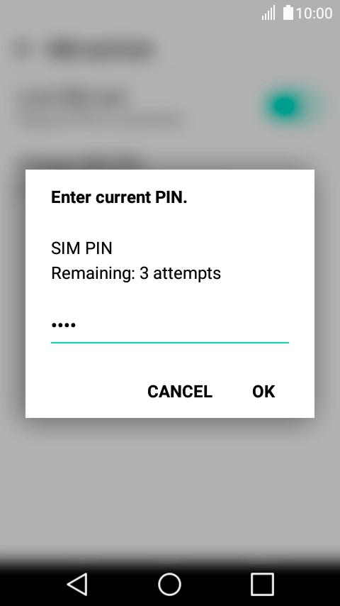 Key in your current PIN and press OK.