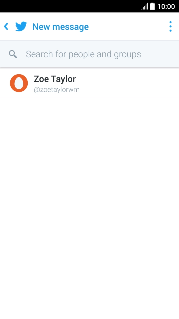 Press the search field.