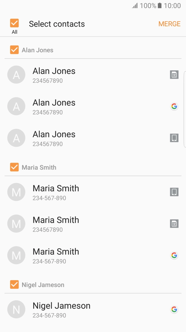 Press MERGE. Press MERGE.