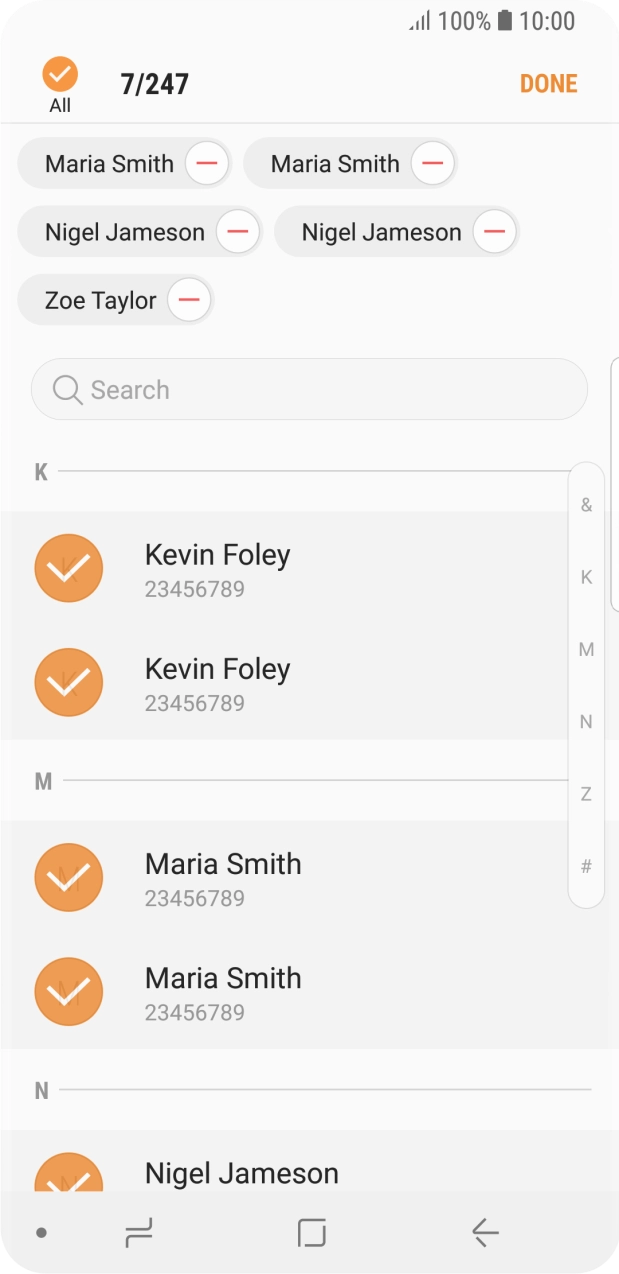 Press DONE. Press DONE.