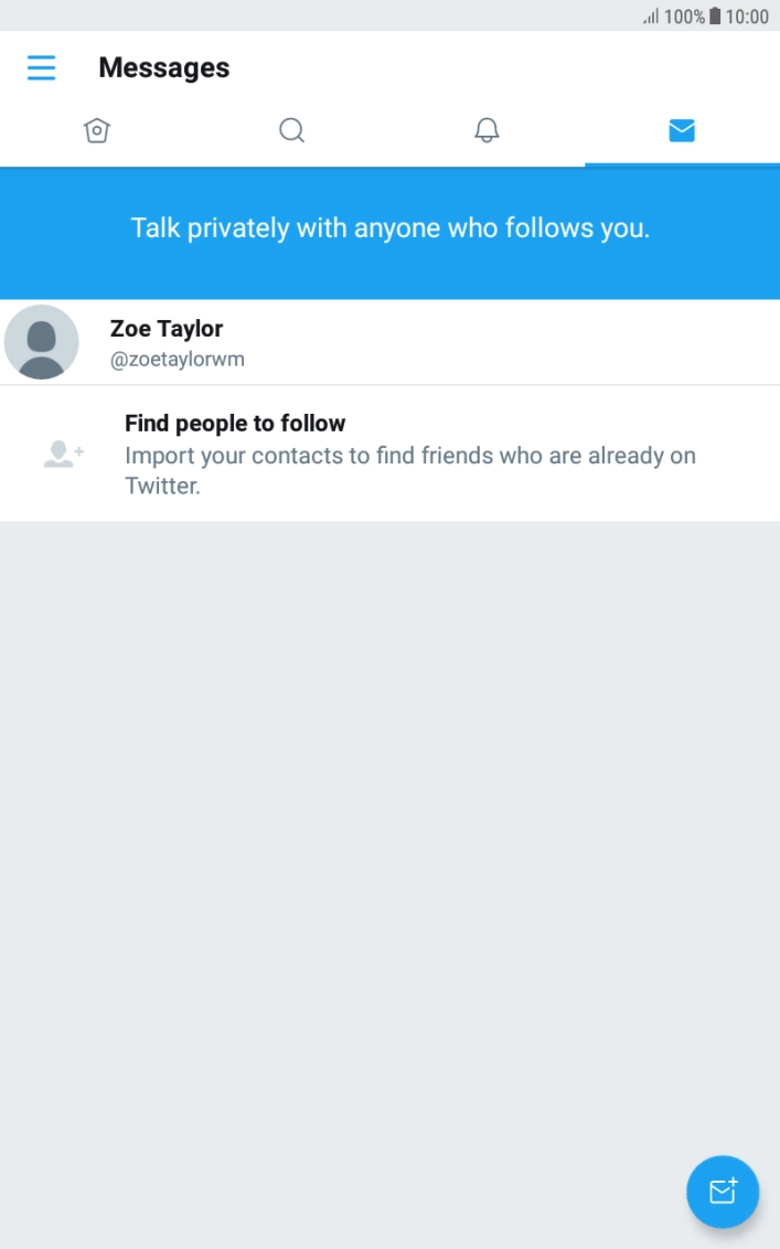 Press the new message icon.