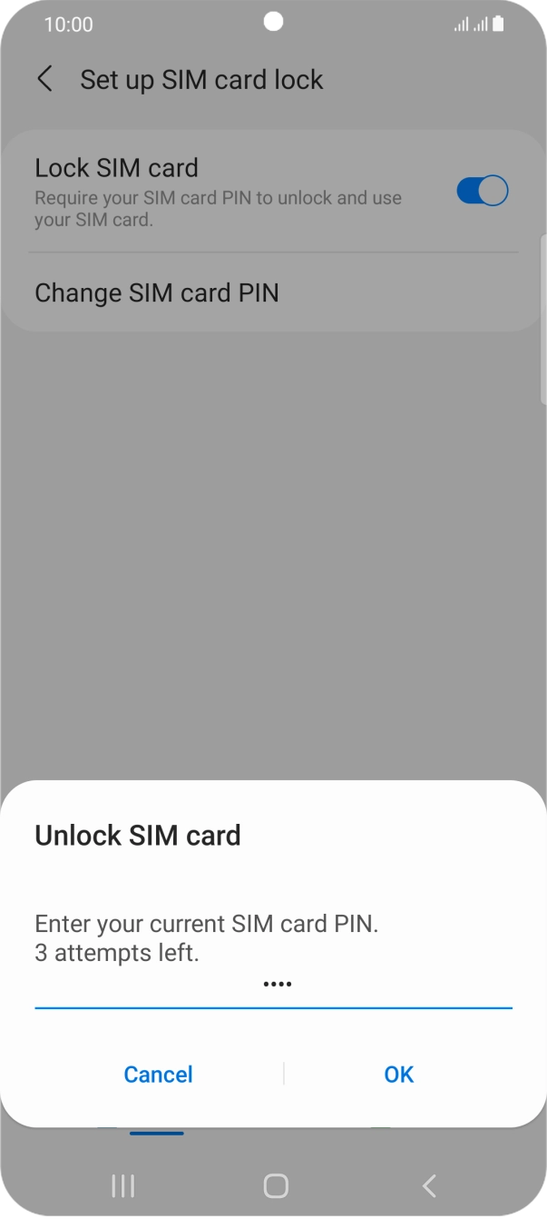 Key in your PIN and press OK.