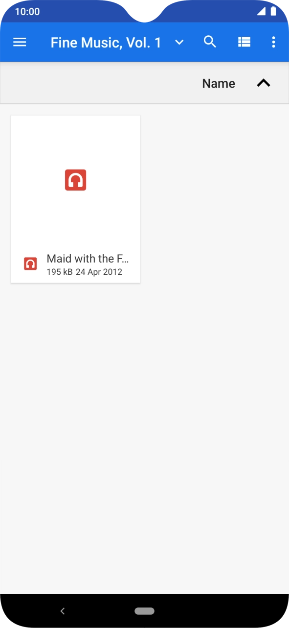 Press the required ring tone.