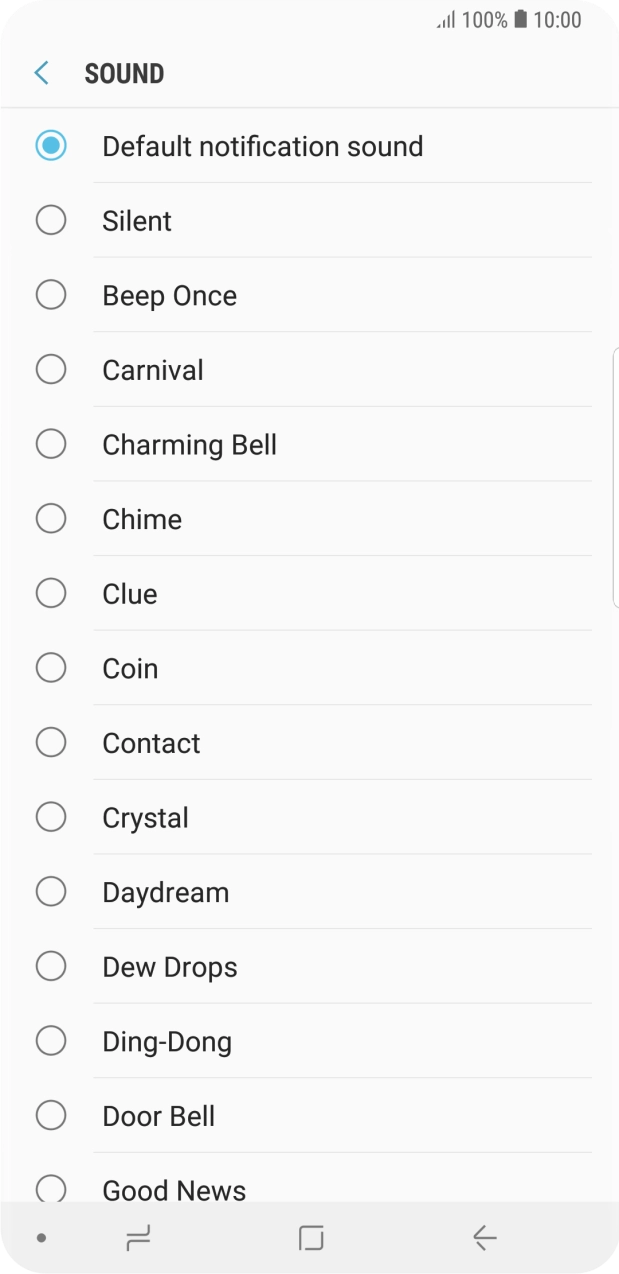Press the required message tones.